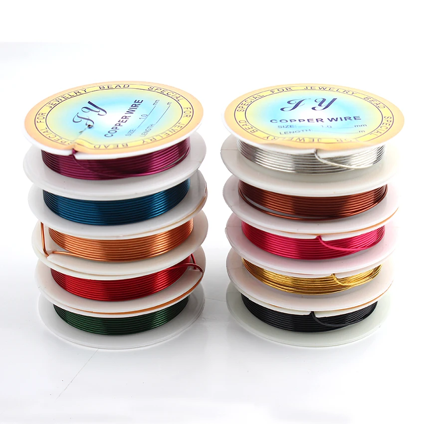 wholesale 10pcs/lot Jewelry Copper Wire Solid 10 color Mixed Wrapping