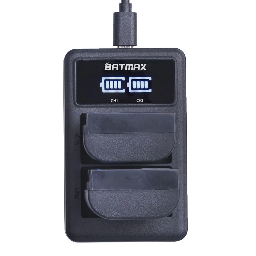 2x LP E6 LPE6 LP-E6 E6N Battery 2650mAh + LED Dual Charger For Canon EOS 5DS R 5D Mark II 5D Mark III 6D 7D 80D EOS 5DS R Camera