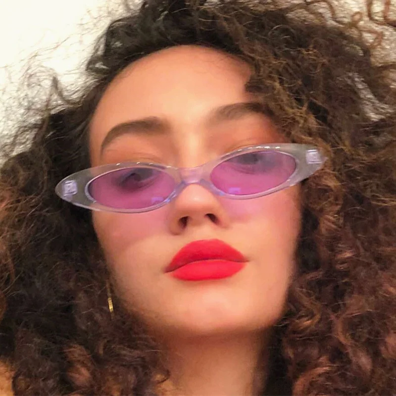 

UVLAIK Vintage Cat Eye Sunglasses Women Classic Brand Designer Small Frame Cateyes Sun Glasses Female Oval Eyewear UV400