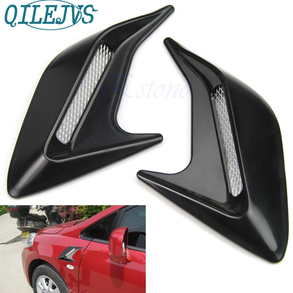 

gaijia Car Auto Racing Air Flow Fender Mesh Black Side Vent Sticker