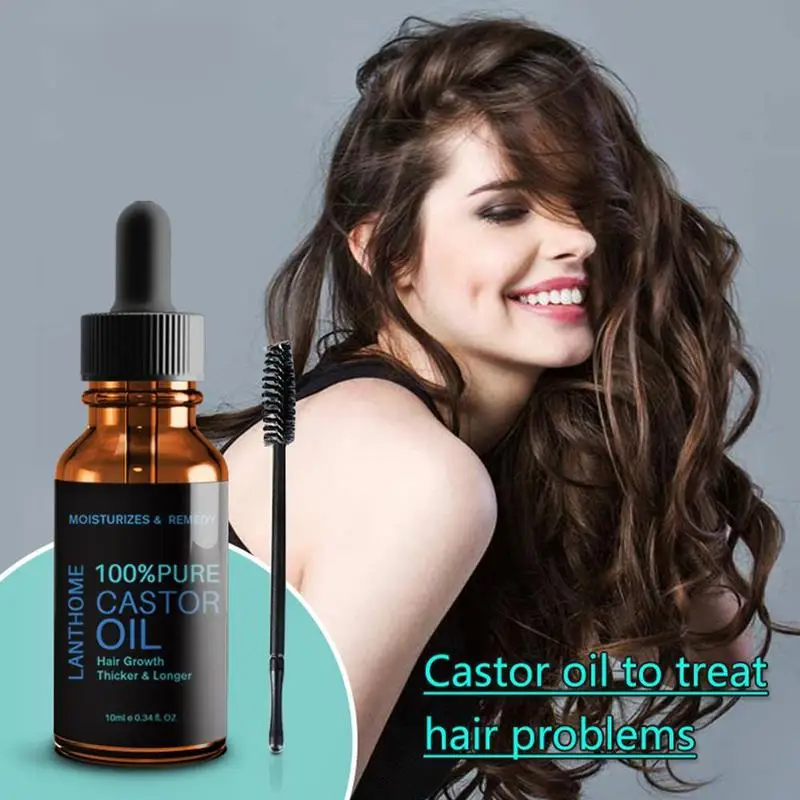 Черное касторовое масло для натурального роста волос эфирное масло касторовое органическое масло для роста ресниц сыворотка для усиления роста бровей ресниц лифтинг Уход за волосами
