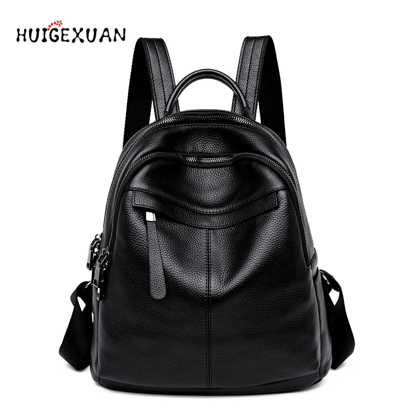 

Women 100% Real Leather Backpacks Female High Quality Backpack Big Capacity Holiday Leisure Style Girl Schoolbag Big Travel Bags
