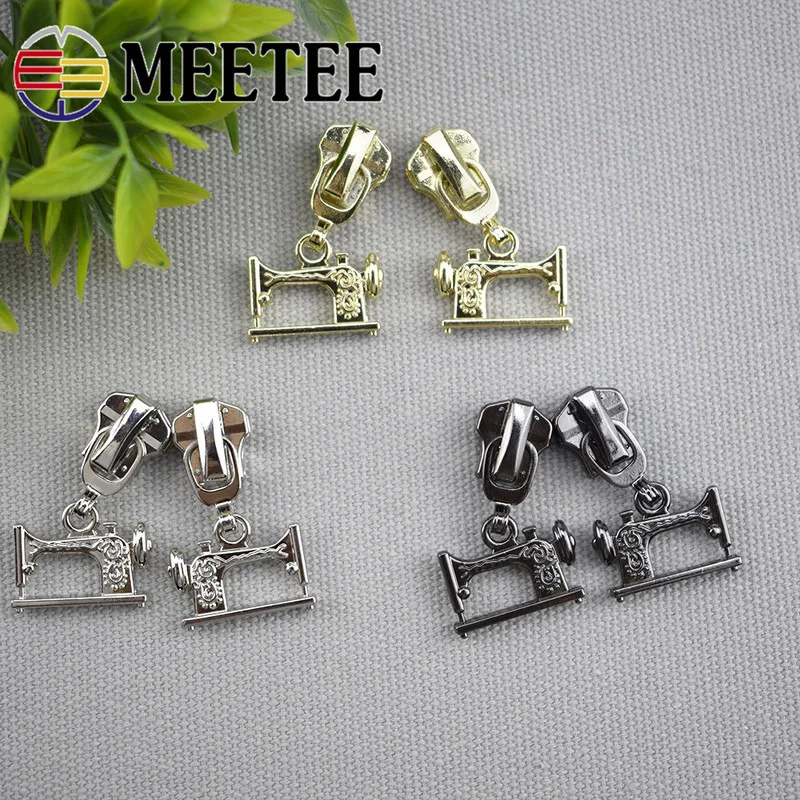 

10pcs 3# 5# Meetee Zipper Sliders for Metal &resin Zipper Puller Head DIY Zip Repair Kits Sewing Clothing Bags Accessories F2-5