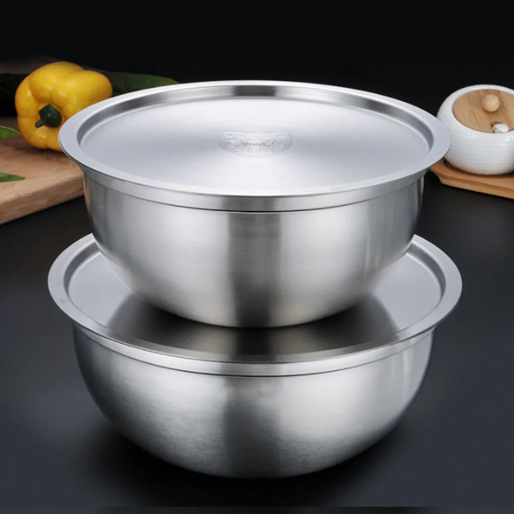 

304 stainless steel pot round pot soup pot thick thick noodles egg bowl seasoning pot dish