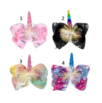 

8color New Magical Bling-Bling Gold Unicorn Horn Head Party Kid Head hair clips rainbow Cosplay Decorative Photography Props
