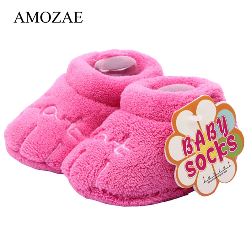 

New Arrival Soft Flock First Walker Winter Keep Warm Animal Cat Bear Pattern Baby Shoes Soft Soles Cute Infant Toddler Footwear