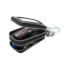 Moxi мужские кошельки из натуральной кожи с двойной застежкой-молнией, мужской кошелек для ключей, вязаные держатели для ключей, многофункциональный автомобильный ключ из овечьей кожи