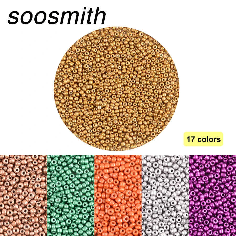 Бусины soosmith для бижутерии 17 цветов прибл. Шт. 2 мм|Бусины| |