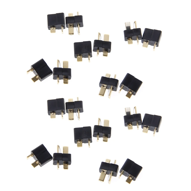 

10 Pairs T Plug Male & Female Deans Connectors Style For RC LiPo Battery