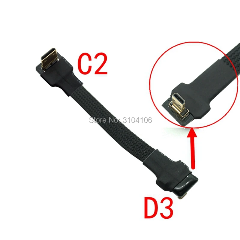 FPV Micro HDMI Mini адаптер 5 см 50 FPC плоский 2 0 кабель экранированный для мультикоптера