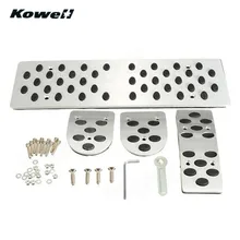 KOWELL S-Line MT Foot Rest Fuel Brake Clutch Pedals Plate Cover Car Pedal Pads For Audi A4 A4L A5 A6 A6L A8 A8L B6 B7 B8 Q5