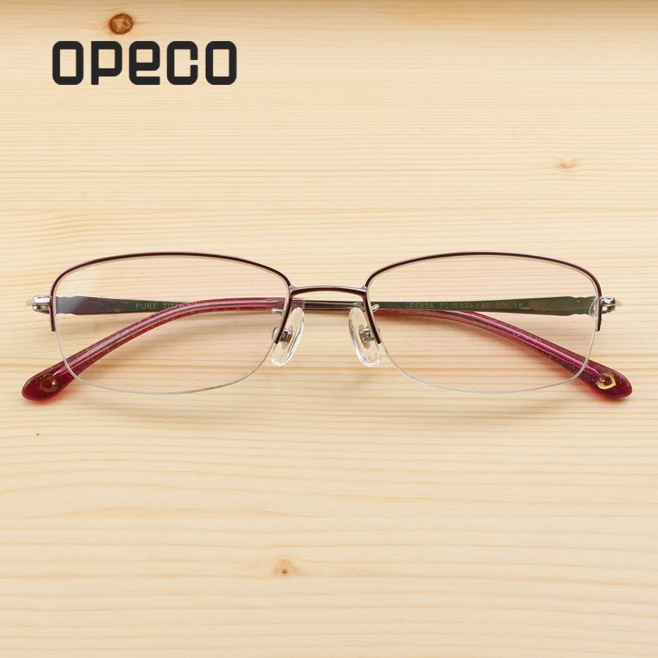 Halfrim Women's Pure Titanium Eyeglasses Progressive Multifocal