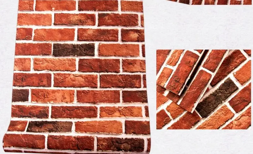 Beibehang обои для стен 3 d моделирование brick 3d домашние ресторан кафе стен в рулонах - Цвет: 55402