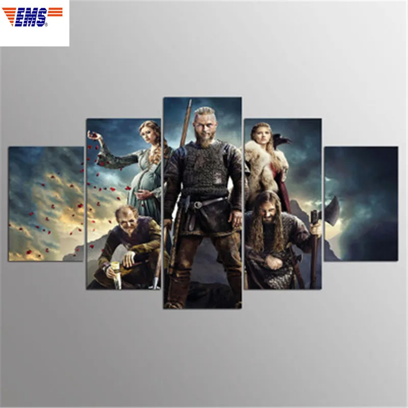 

5 Pieces Faceless Men Jaqen H'ghar Group Tape Frame Hanging Painting Creative Living Room Wall Hangings Canvas Painting X1244