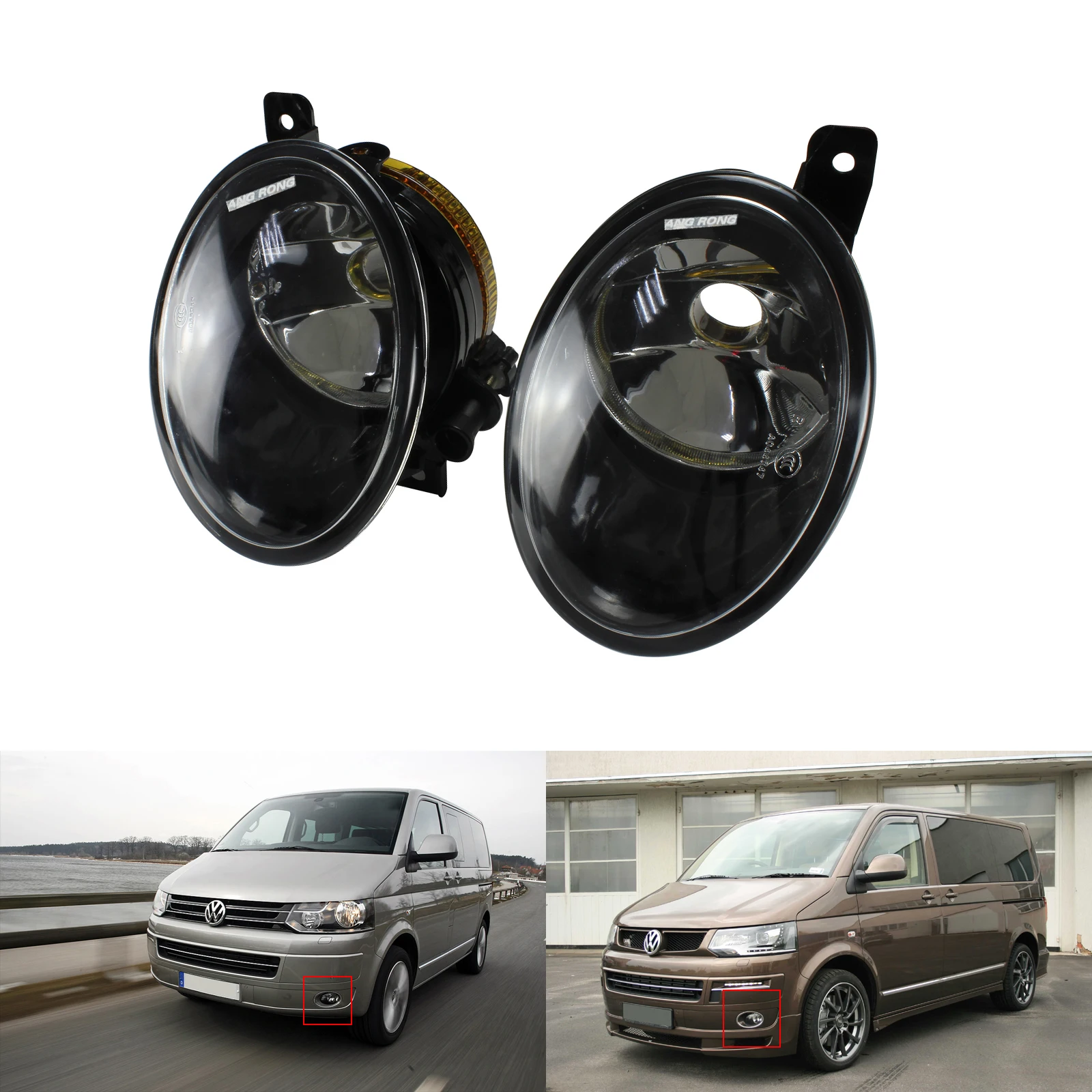 ANGRONG 2x противотуманный светильник OEM сменный левый и правый без лампы для VW T5
