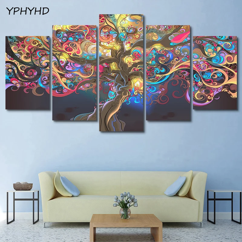 YPHYHD HD Печатный современный холст для гостиной модульный домашний Декор постер