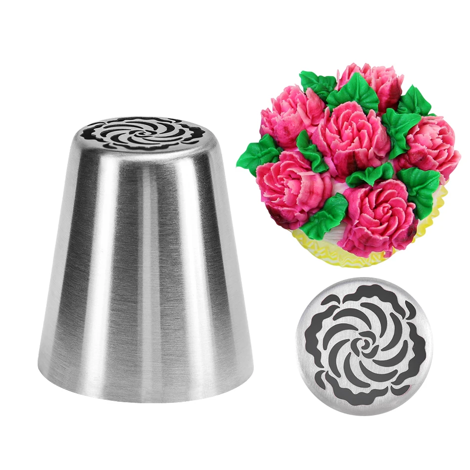 

DIY Cake Decorating Nozzles Stainless Steel Icing Piping Nozzle Pastry Tips Tulip Flower Cookie Chocolate Mold Baking Tools