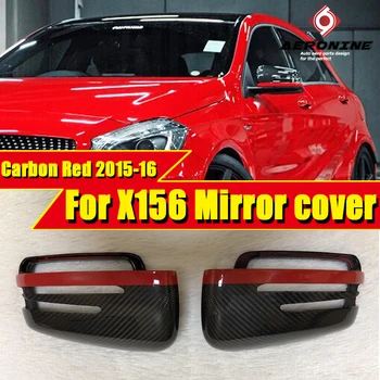 

GLA X156 Carbon Fibre Side Mirror Cover with Red Line For MercedesMB gla200 gla250 gla45amg look 2pcs 1:1 Replacement 2015-2016
