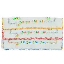 12 шт./компл. Новое Белое Женское портативное полотенце дамское хлопковый носовой платок обеденное кухонное полотенце для лица