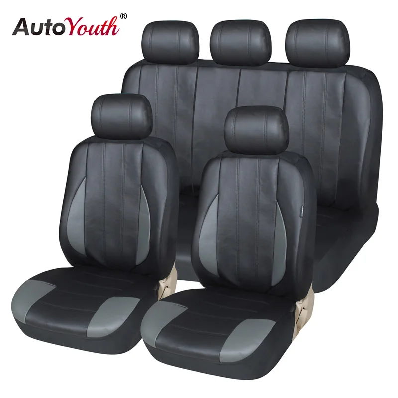 Premium PU Leather Car Seat Covers Universal AUTOYOUTH Full Synthetic