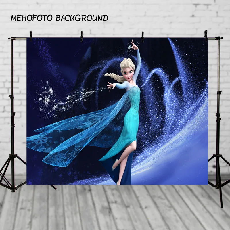 

7X5FT photography backdrops Movie Ice and Snow Fairy Princess Customized Children Birthday Backgrounds for Photo Studio G-069