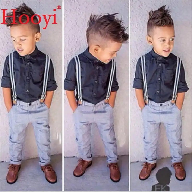 Toddler Boys Long Sleeve T Shirt Pants Set Casual Cotton Top and Trousers 2Pieces Clothing Sets