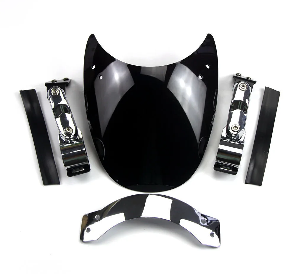 Buy Motorcycle Black ABS Windscreen Wind Deflector Universal For Harley