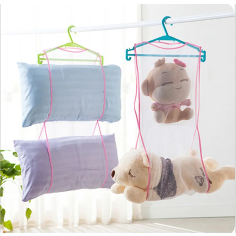 

New Creative Pillow Cushion Storage Bag Shelf Drying Laundry Drying Nets Drying Pillow Rack With Multiple Drying Racks