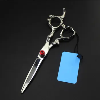 

professional Japan steel 5.5 6'' Dragon hair scissors cutting barber makas haircut scissor thinning shears hairdressing scissors