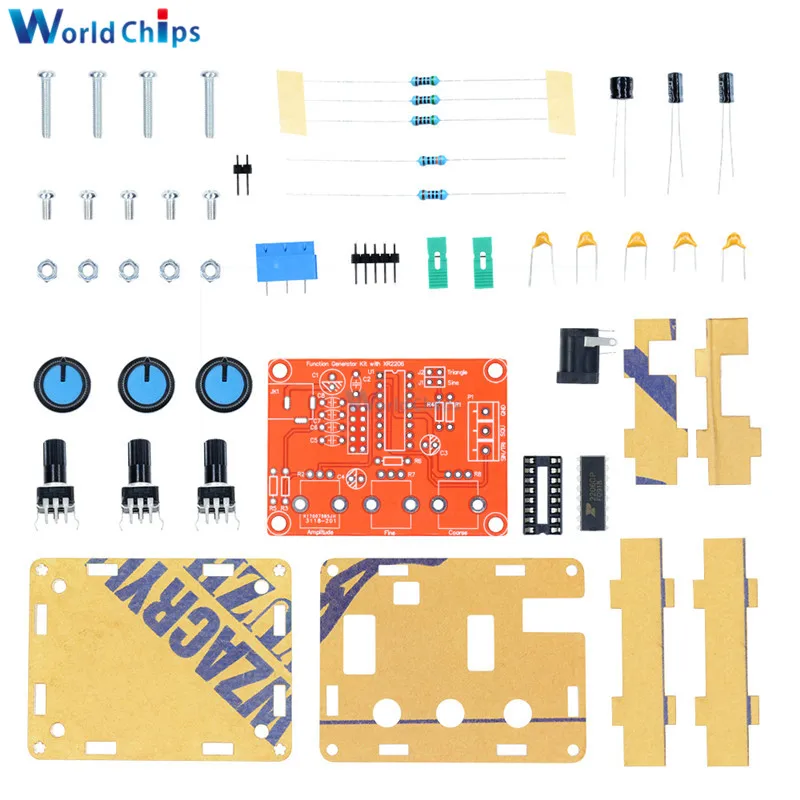 XR2206 DIY Kit синусоидальный треугольник квадратной волны выход 1 Гц-1 МГц Функция DDS генератор сигналов Регулируемая амплитуда частоты