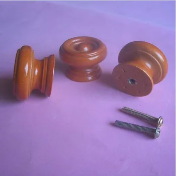 

10pcs free shipping Amercian style 38mm wood furniture knobs safety children room drawer cabinet door knob pull teak handles