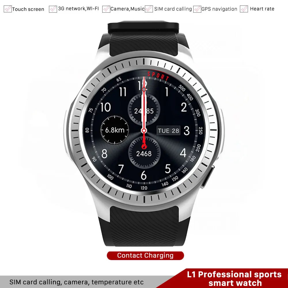 L1 Смарт часы мужские водонепроницаемые спортивные фитнес активности gps Smartwatch