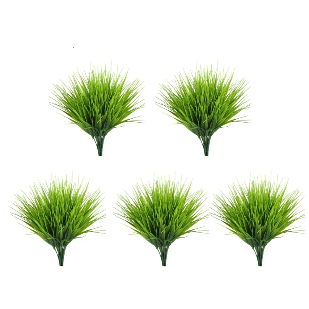 

5PCS/set Artificial Grass Plant Decorative Plastic Fake Plant Fake Grass Plant For Home Decor Office Decoration