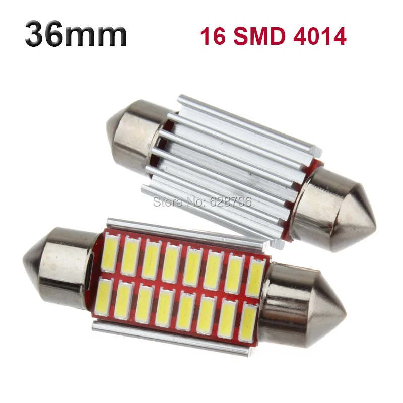 Лама светодиодная автомобильная Festoon 31/36/39/42 мм C5W C10W сверхъяркая 4014 SMD без ошибок