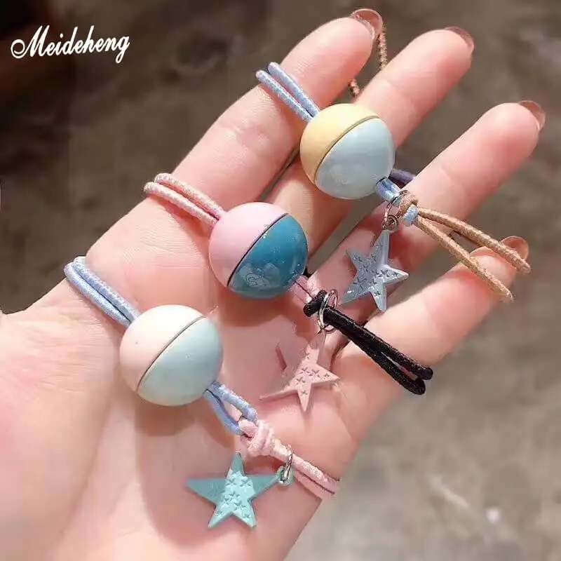 

Cute Creative Acrylic Solid Color Explosion Crackle Figure Semi-Ball DIY Fashion Jewelry Self-Made Hair Rope Accessory Beads