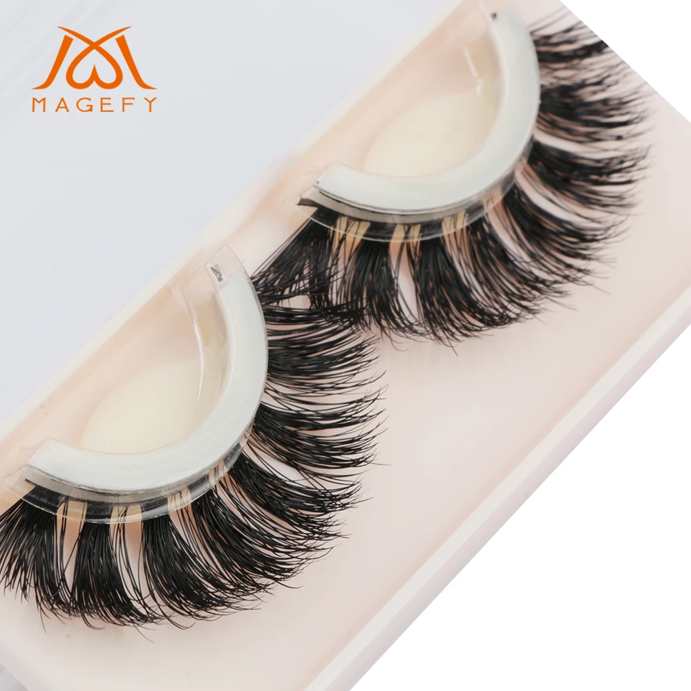 MAGEFY Korean Silk False Eyelashes Self Adhesive Eyelashes 100 Mink Lashes 3D No Glue Makeup