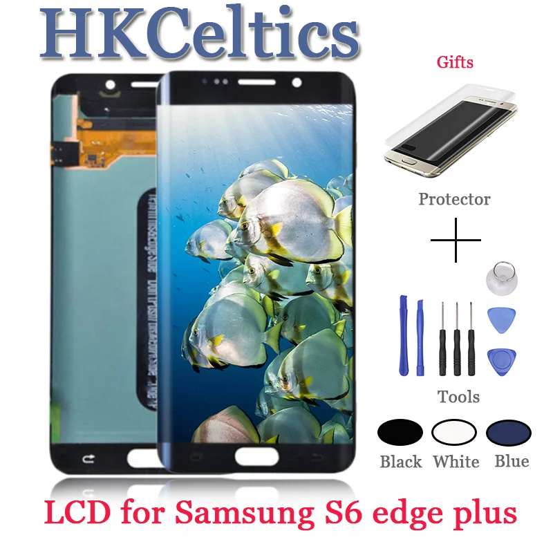 Для 5 7 &quotSamsung Galaxy S6 Edge Plus LCD G928 G928F дисплей сенсорный экран сборка Замена для SAMSUNG +