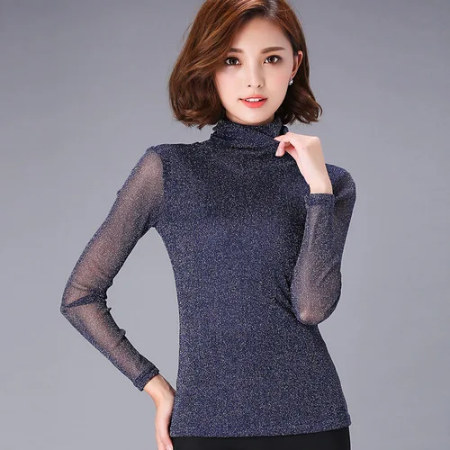 Женская блузка с длинным рукавом и высоким воротом|blouse long|ladies blousesladies fashion blouses |