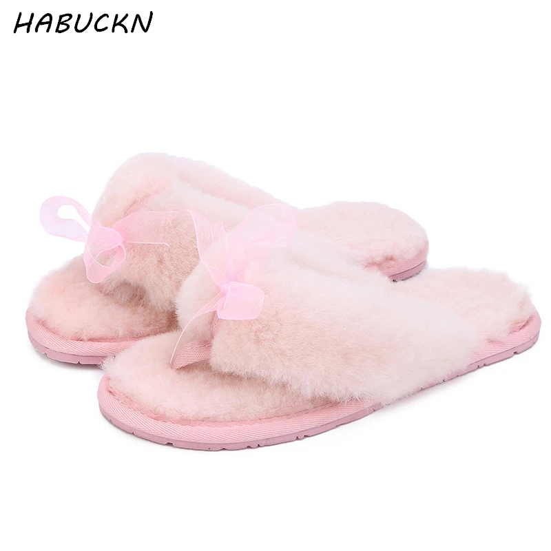 

MBR fashion nature sheep fur wool lined women winter slippers winter home leisure shoes indoor baboosh navy blue red chinela