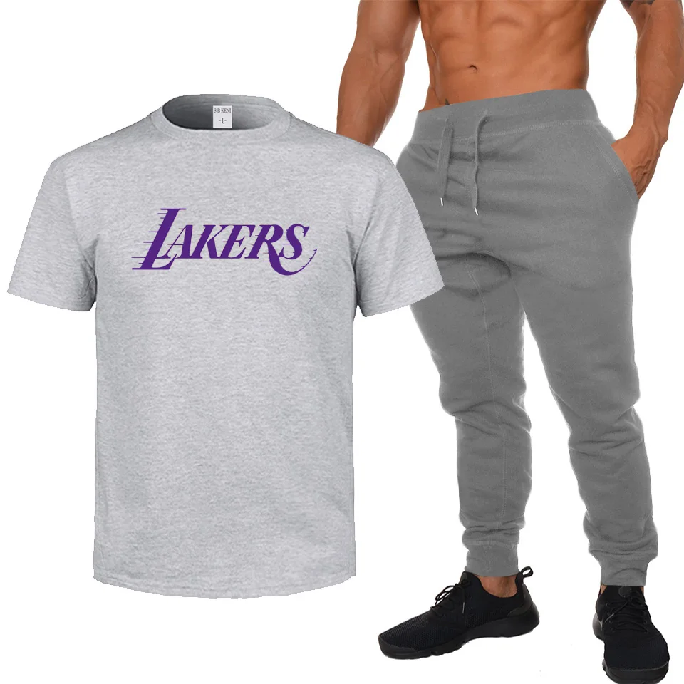 lakers jogging suit
