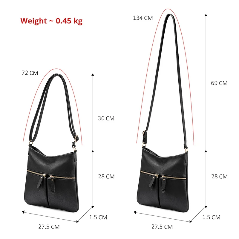 REALER сумка для женщины дамы кросс-боди сумки из искусственной кожи хорошее качество большая емкость черный коричневый модный дизайн сумка