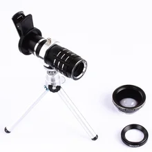 1 шт. Универсальный 3 в 1 12X телефотографические Объективы для телескопа+ 0.45X Широкий Ангел+ 15X макро объектив камеры мобильный телефон для samsung s6 s7 edge