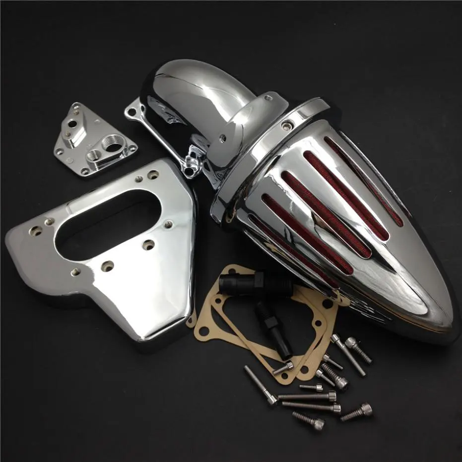 For Kawasaki Vulcan 2000 VN2000 Classic All years Motorcycle Air Cleaner Kit Intake Filter CHROME