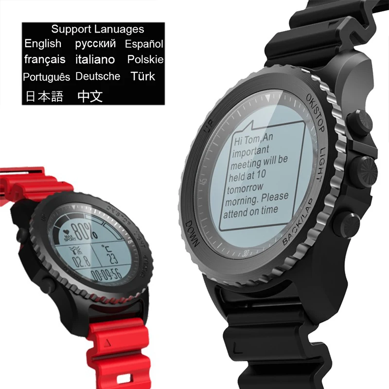  1 jahr Garantie Makibes G07 GPS Männer Armbanduhr Bluetooth Smart Uhr IP68 Wasserdichte schnorcheln