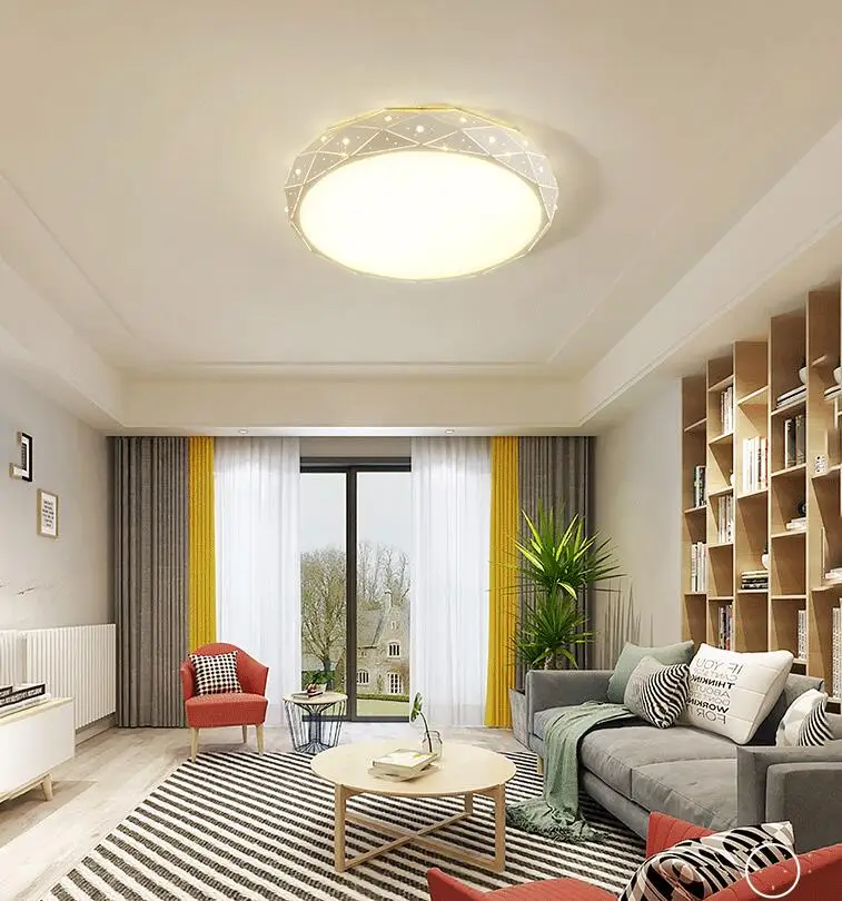 

Master bedroom lights warm and romantic Modern minimalist led ceiling lamp creative personality living room lamp fashion book
