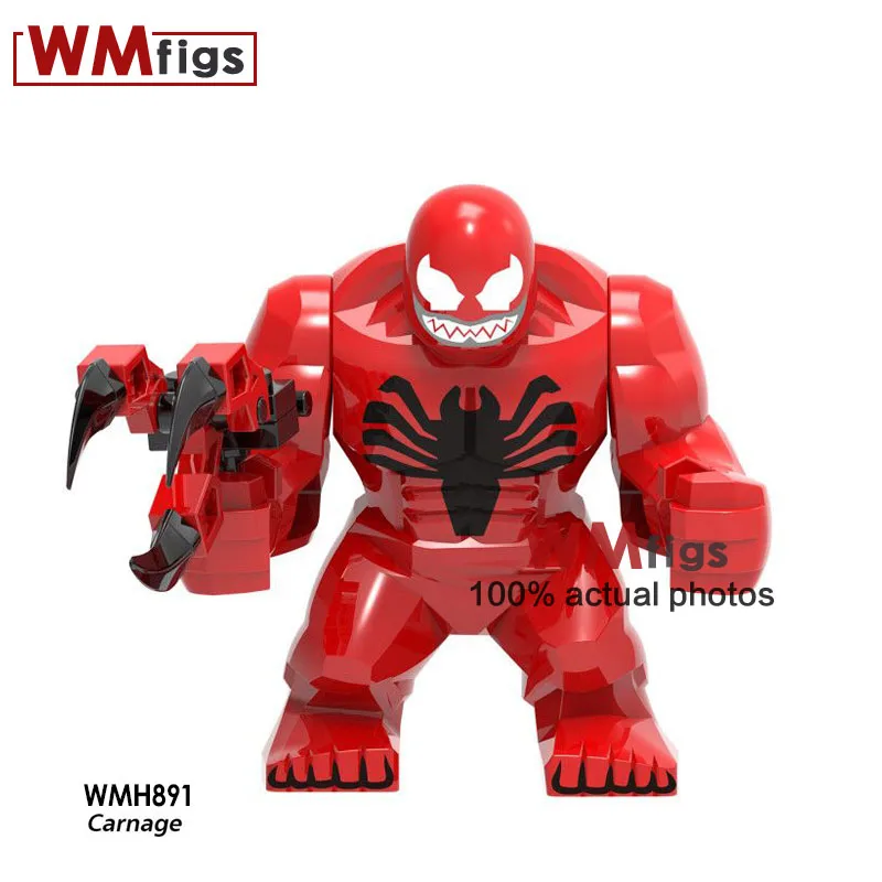 Большой размер Red Hulk Buster Venom Green Goblin Thing Treeman Building Block Rhino игрушки для детей