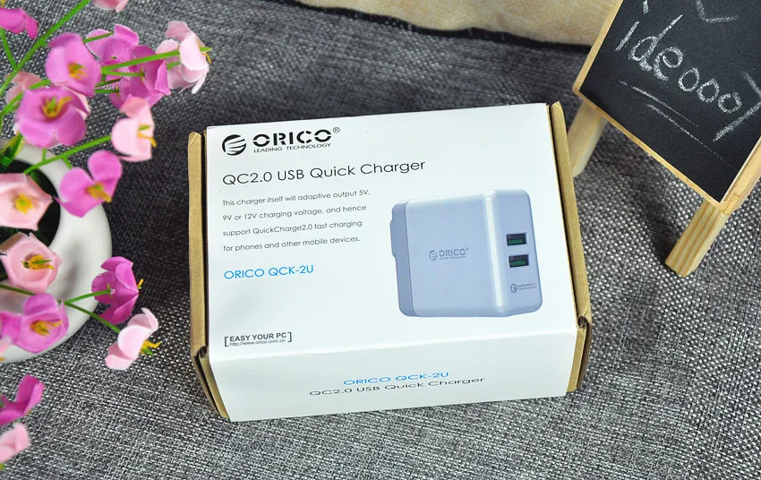 Быстрое зарядное устройство ORICO с двумя портами, QC 2,0, USB, 36 Вт, максимальное быстрое настенное зарядное устройство для мобильного телефона Xiaomi huawei, быстрое зарядное устройство