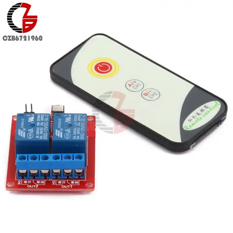 2 Channel 2ch 5v 12v 24v Ir Infrared Remote Control Switch High Current Relay Module Board Led Status Indicator 5v Remote Control Ir Switch Ledled Ir Infrared Aliexpress