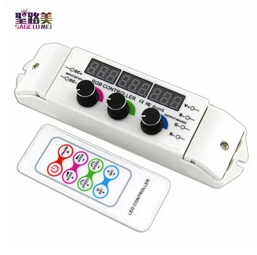

BC-350RF CV RGB Led Controller RF Wireless Remote knob Rotary Switch RGB Strip Dimmer 18A Output For 5050 2835 LED strip lights