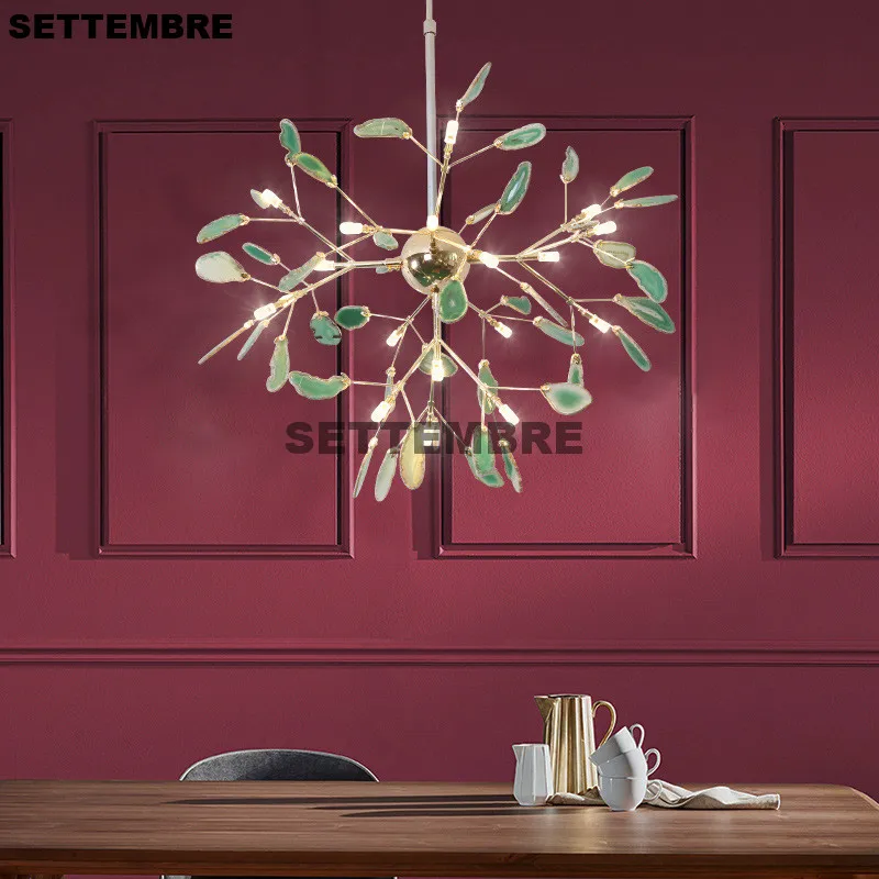 

Modern Agate Firefly Chandelier Light Simple Bedroom Dining Room Designer Post-modern Nordic Lamp Creative Lighting